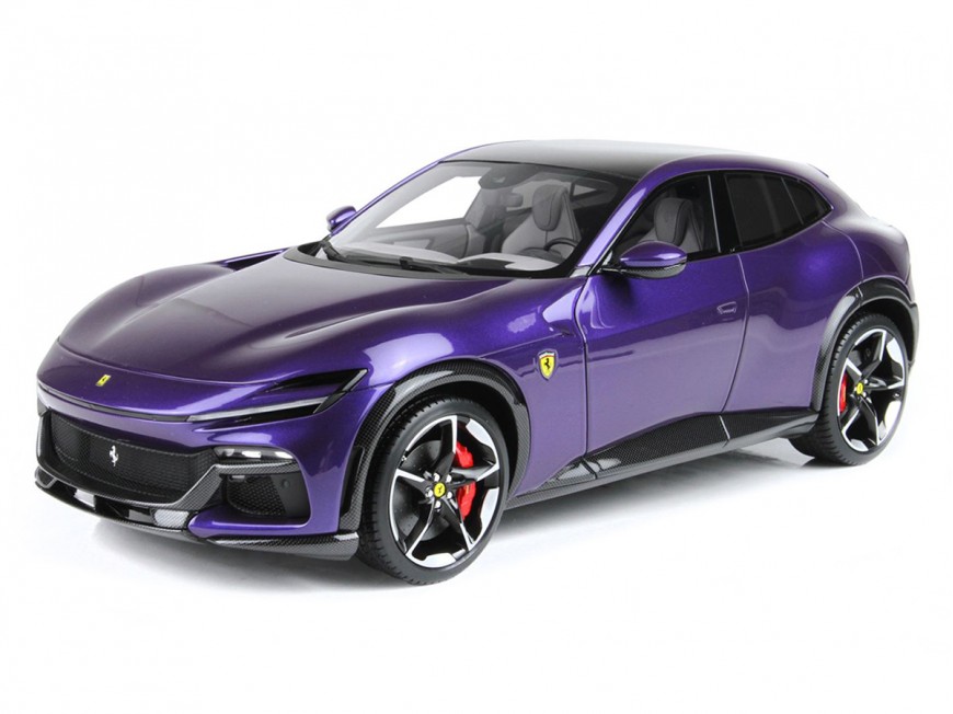 Ferrari Purosangue BBR Models 1/18 P18231C Al Humaid Violet panoramic roof with display case