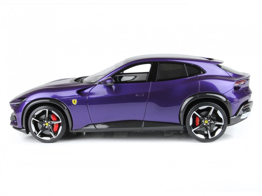 Ferrari Purosangue BBR Models 1/18 P18231C Al Humaid Violet panoramic roof with display case