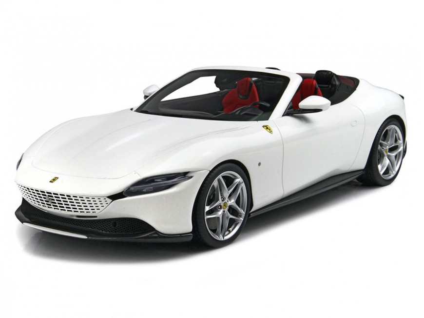 Ferrari Roma Spider BBR Models 1/18 P18230C Bianco Cervino Metallizzato con vetrina