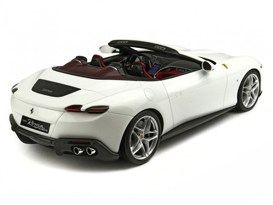 Ferrari Roma Spider BBR Models 1/18 P18230C Bianco Cervino Metallizzato con vetrina