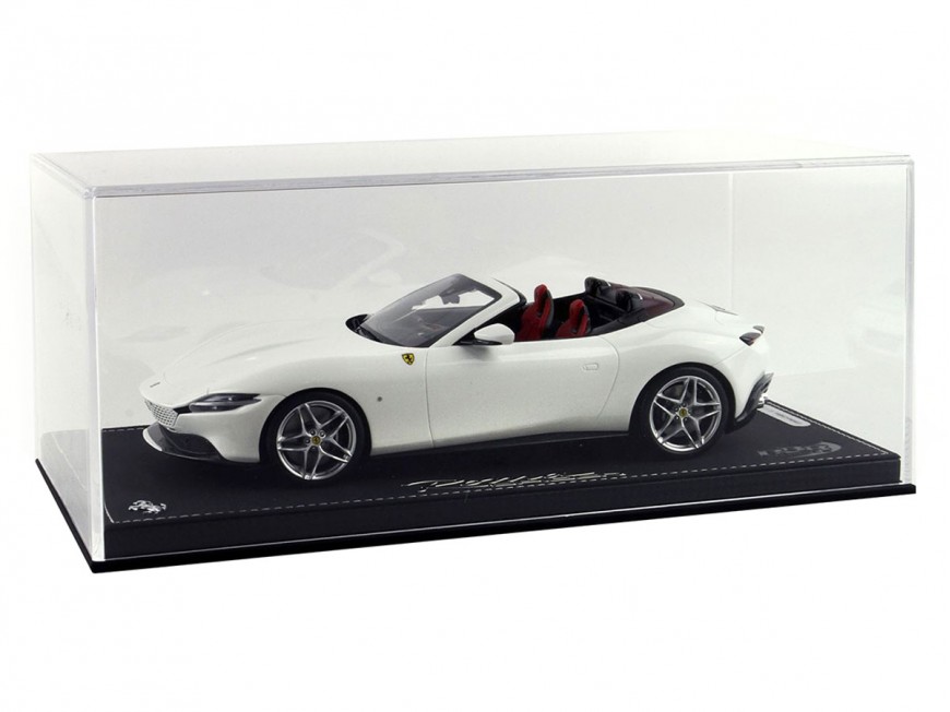 Ferrari Roma Spider BBR Models 1/18 P18230C Bianco Cervino Metallizzato con vetrina