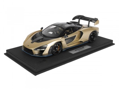 McLaren Senna BBR Models 1/18 P18149P Oro Metallizzato con vetrina