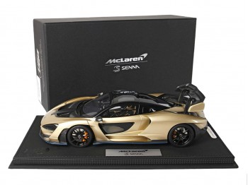 McLaren Senna BBR Models 1/18 P18149P Oro Metallizzato con vetrina