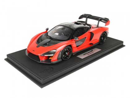 McLaren Senna BBR Models 1/18 P18149F1 Rosso Accent con vetrina