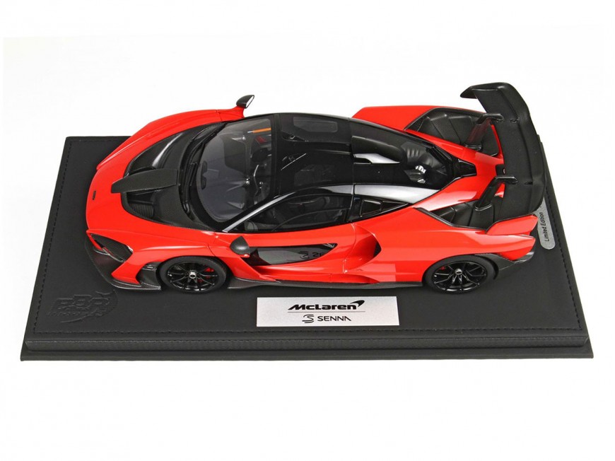 McLaren Senna BBR Models 1/18 P18149F1 Rosso Accent con vetrina