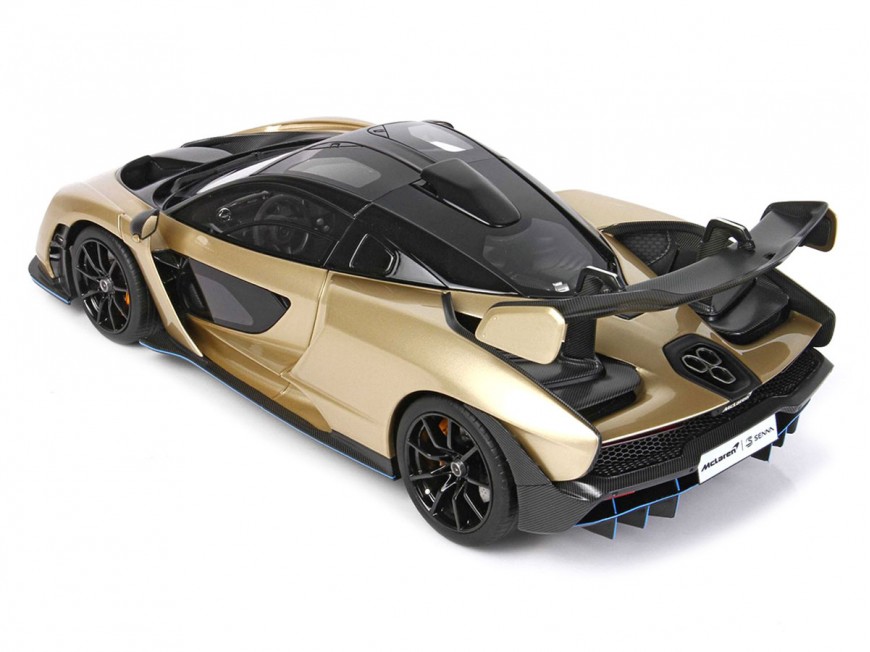 McLaren Senna BBR Models 1/18 P18149P Oro Metallizzato con vetrina
