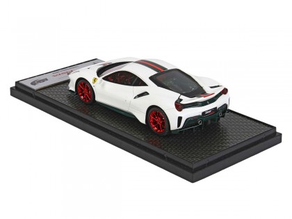 Ferrari 488 Pista BBR Models 1/43 BBRC202CFG Bianco Italia Metallizzato 2