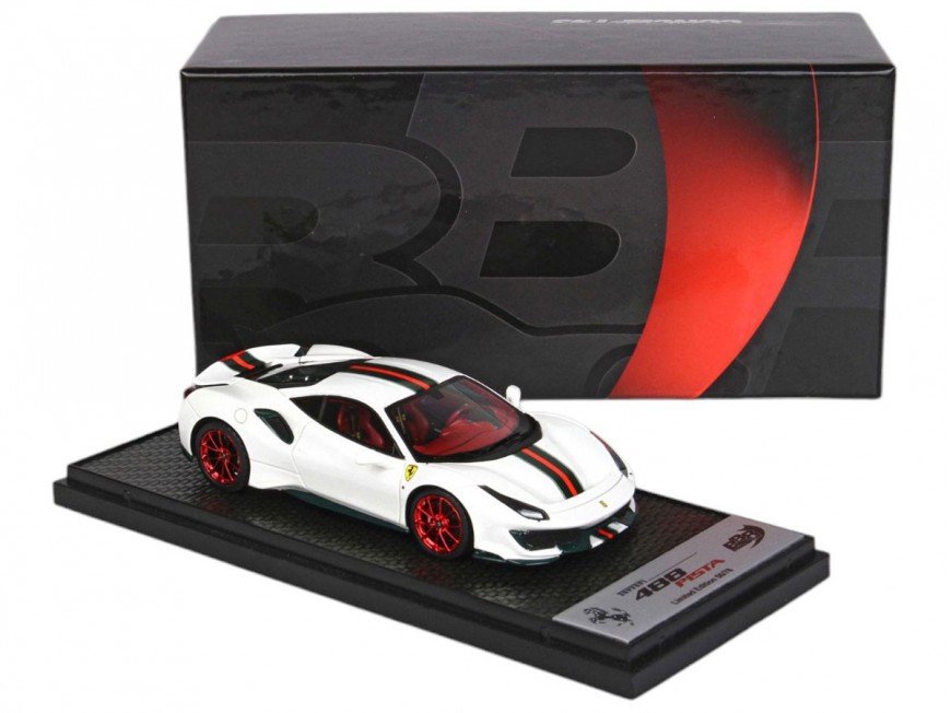 Ferrari 488 Pista BBR Models 1/43 BBRC202CFG Bianco Italia Metallizzato