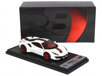 Ferrari 488 Pista BBR Models 1/43 BBRC202CFG Bianco Italia Metallizzato
