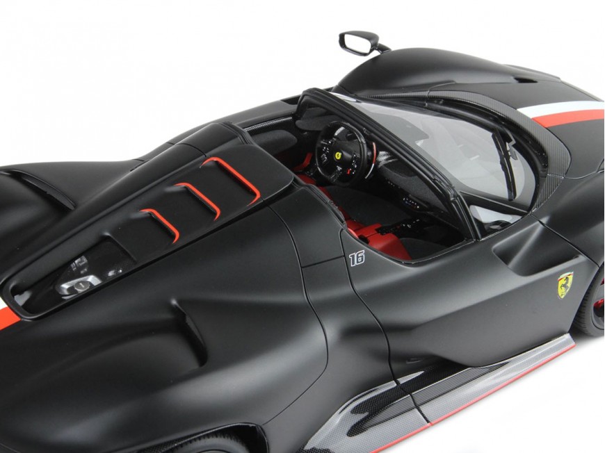 Ferrari Daytona SP3 Icona Spider Charles Leclerc BBR Models 1/18 P18214CL Nero Opaco con vetrina