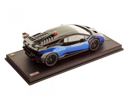 Lamborghini Huracàn STJ MR Collection 1/18 LAMBO063 Eliadi Blue with display case 2