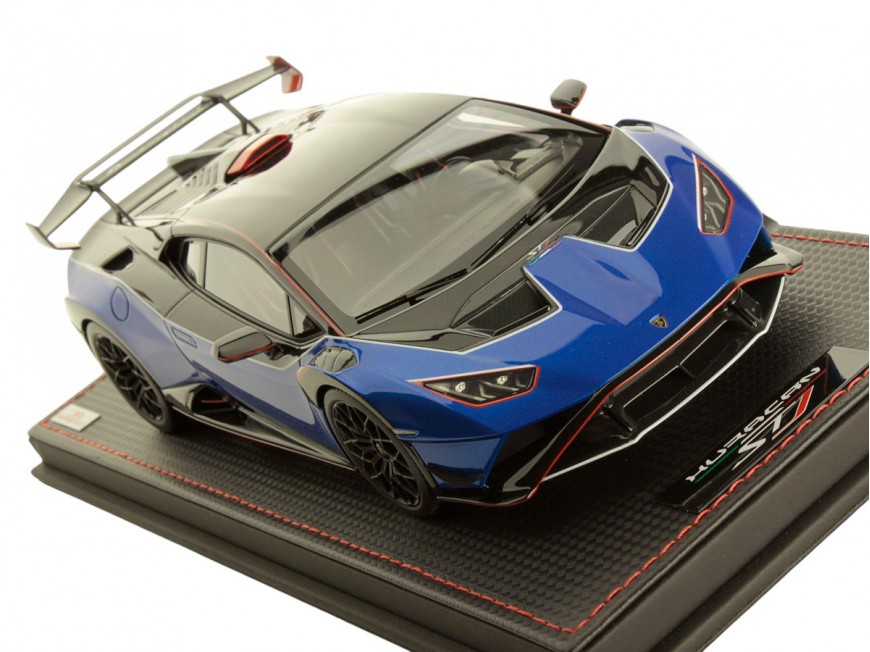 Lamborghini Huracàn STJ MR Collection 1/18 LAMBO063 Eliadi Blue with display case