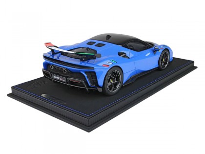 Ferrari SF90 XX Stradale BBR Models 1/18 P18237ITA Blu Francia con vetrina 2