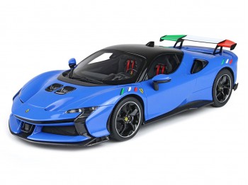 Ferrari SF90 XX Stradale BBR Models 1/18 P18237ITA Blu Francia con vetrina