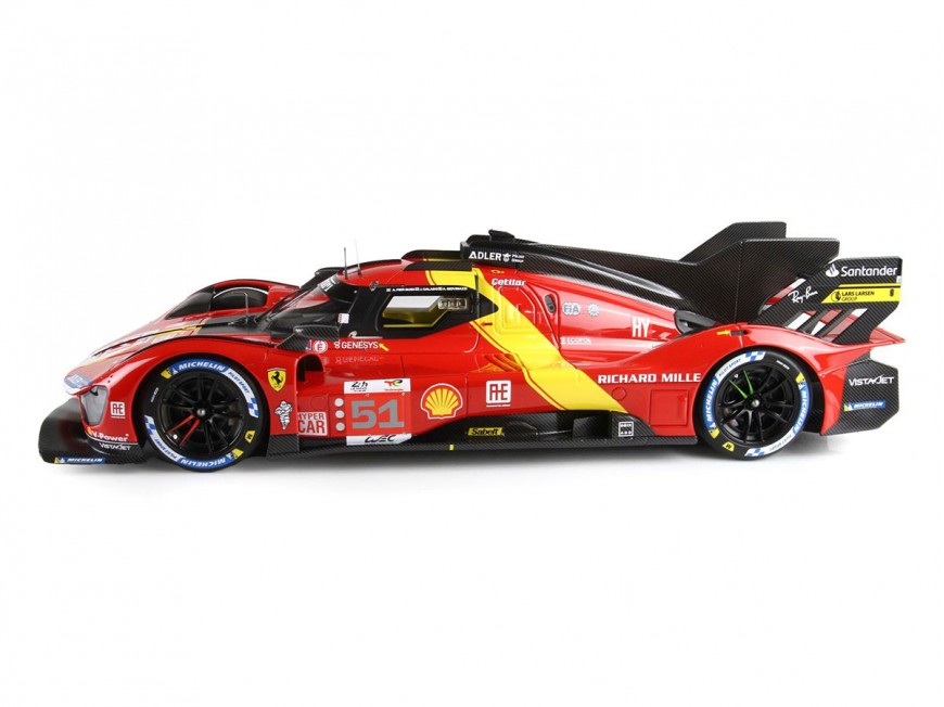 Ferrari 499P Winner Le Mans 2023 Car n.51 BBR Models 1/18 P18239 con vetrina