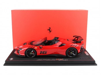 Ferrari SF90 XX Spider BBR Models 1/18 P18238B16 Corsa 322 Red with display case
