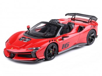 Ferrari SF90 XX Spider BBR Models 1/18 P18238B16 Corsa 322 Red with display case
