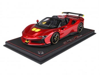 Ferrari SF90 XX Spider BBR Models 1/18 P18238D Rosso Portofino Metallizzato con vetrina
