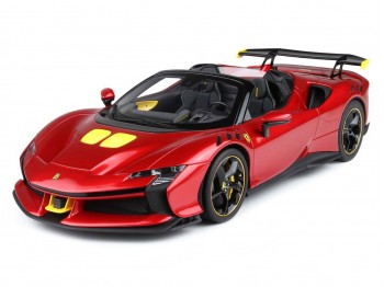Ferrari SF90 XX Spider BBR Models 1/18 P18238D Rouge Portofino Métallisé avec vitrine