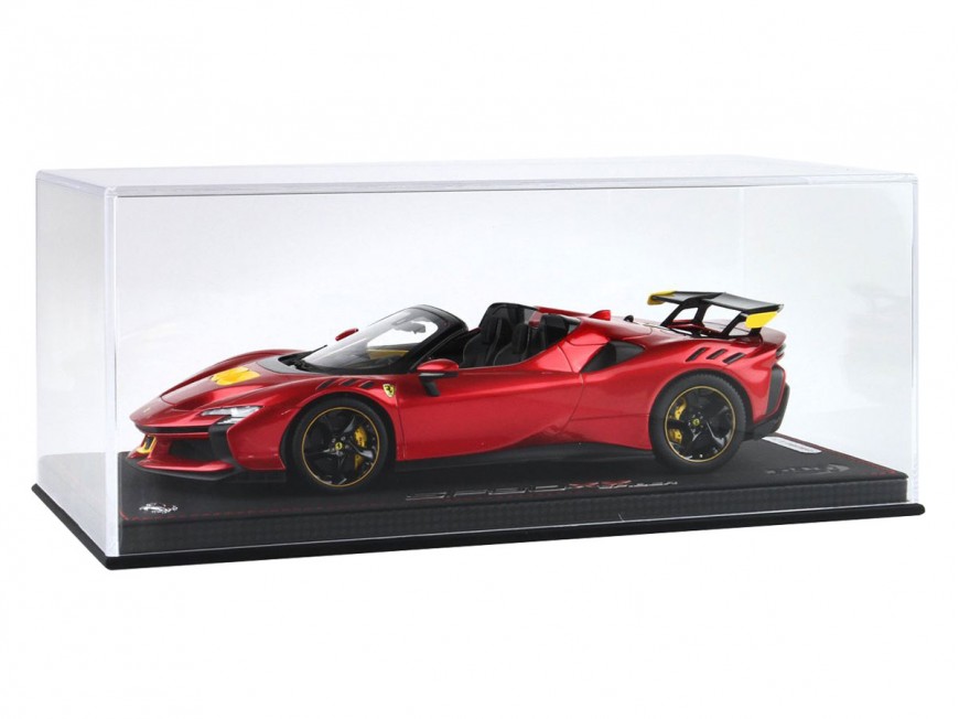 Ferrari SF90 XX Spider BBR Models 1/18 P18238D Rosso Portofino Metallizzato con vetrina