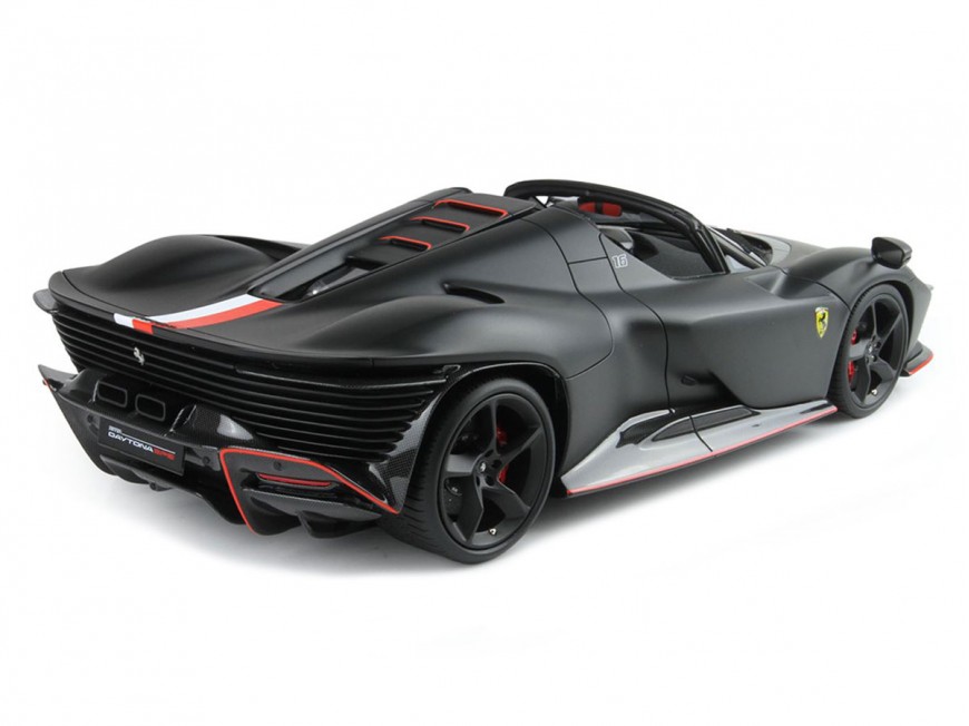 Ferrari Daytona SP3 Icona Spider Charles Leclerc BBR Models 1/12 BBR1217CL Nero Opaco con vetrina