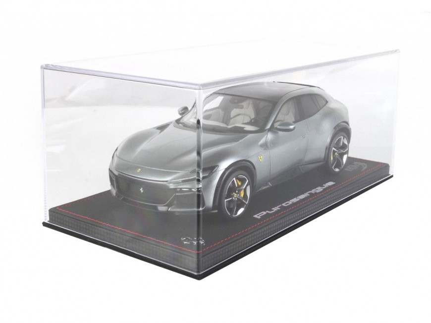 Ferrari Purosangue BBR Models 1/18 P18231A Gris Titane Métallisé toit panoramique avec vitrine