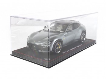 Ferrari Purosangue BBR Models 1/18 P18231A Gris Titane Métallisé toit panoramique avec vitrine