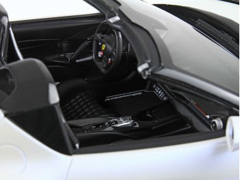 Ferrari 812 Competizione A Charles Leclerc BBR Models 1/18 P18209CL Bianco Onda Marina Opaco con vetrina