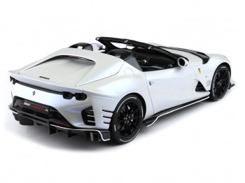 Ferrari 812 Competizione A Charles Leclerc BBR Models 1/18 P18209CL Bianco Onda Marina Opaco con vetrina