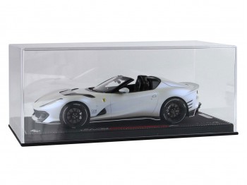 Ferrari 812 Competizione A Charles Leclerc BBR Models 1/18 P18209CL Bianco Onda Marina Opaco con vetrina
