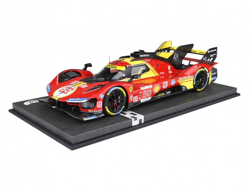 Ferrari 499P Winner Le Mans 2024 Car n.50 BBR Models 1/18 P18252A with display case