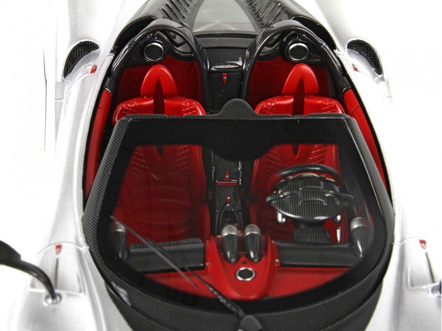 Pagani Huayra Roadster BBR Models 1/18 P18148I Gris Micalisé avec vitrine