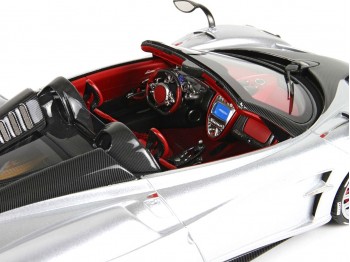 Pagani Huayra Roadster BBR Models 1/18 P18148I Gris Micalisé avec vitrine