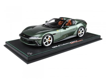 Ferrari 12Cilindri Spider BBR Models 1/18 P18251E Verde Toscana Metallizzato con vetrina