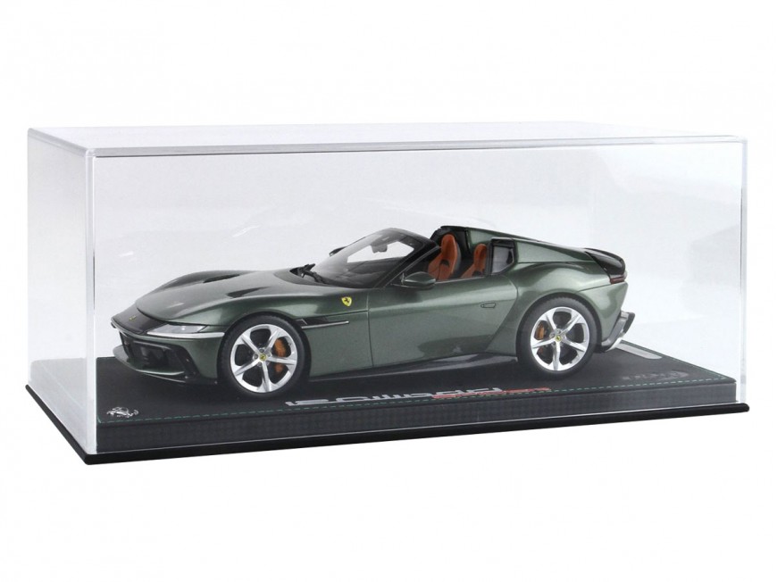 Ferrari 12Cilindri Spider BBR Models 1/18 P18251E Vert Toscan Métallisé avec vitrine
