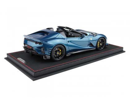 Ferrari 812 Competizione A BBR Models 1/18 P18209R Bleu Capri Métallisé avec vitrine 2