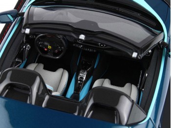 Ferrari 812 Competizione A BBR Models 1/18 P18209R Blu Capri Metallizzato con vetrina