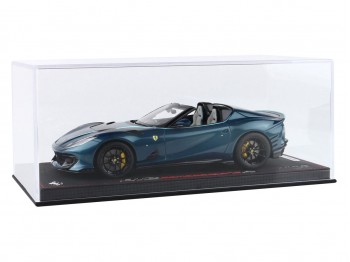 Ferrari 812 Competizione A BBR Models 1/18 P18209R Blu Capri Metallizzato con vetrina