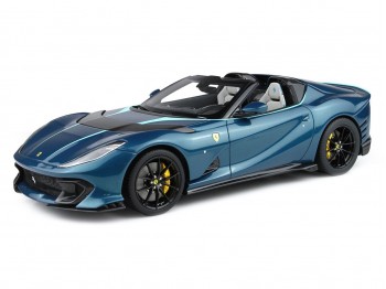 Ferrari 812 Competizione A BBR Models 1/18 P18209R Blu Capri Metallizzato con vetrina