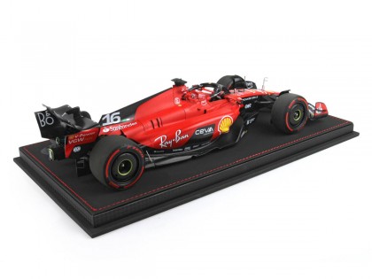 Ferrari SF-23 GP Belgio SPA Francorchamps Charles Leclerc die-cast BBR Models 1/18 BBR231816CDIE con vetrina 2