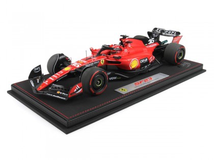 Ferrari SF-23 GP Belgio SPA Francorchamps Charles Leclerc die-cast BBR Models 1/18 BBR231816CDIE con vetrina