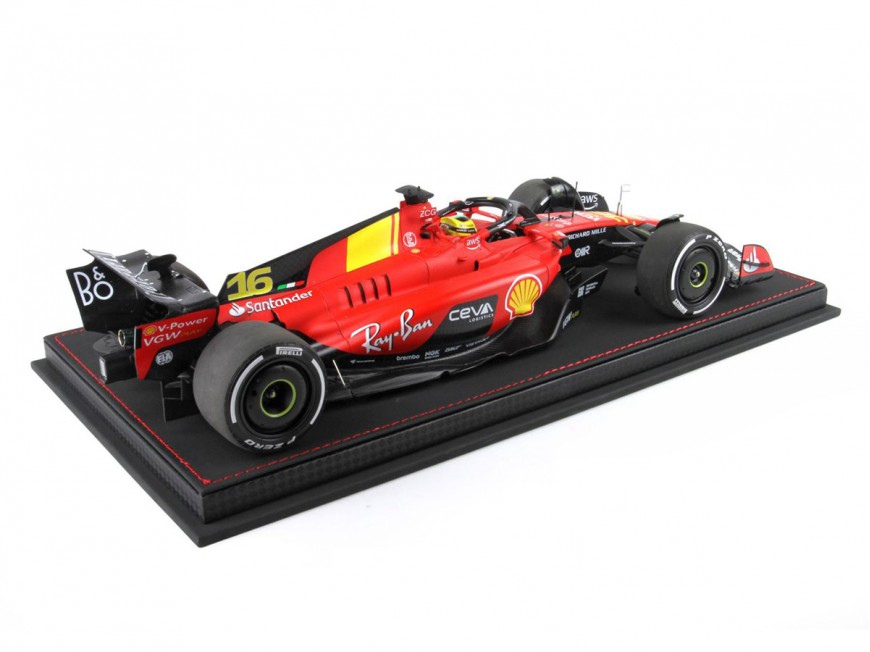 Ferrari SF-23 GP Italia Monza Charles Leclerc die-cast BBR Models 1/18 BBR231816BDIE con vetrina