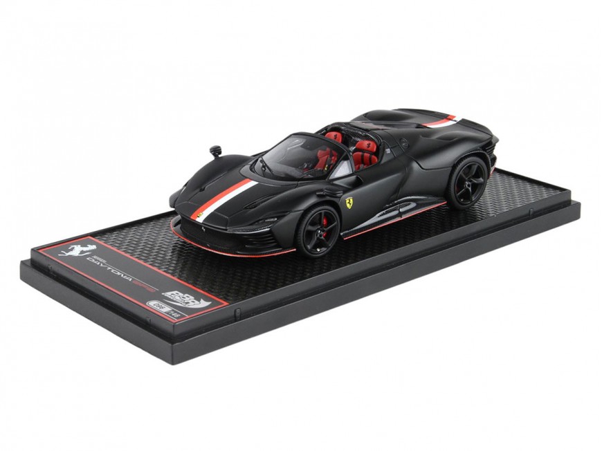 Ferrari Daytona SP3 Icona Spider Charles Leclerc BBR Models 1/43 BBRC267CL Noir Mat