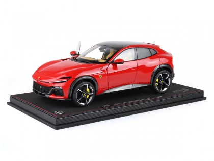 Ferrari Purosangue die-cast ouvrable BBR Models 1/18 HE180053BDIE Rouge de Course 322 toit panoramique avec vitrine