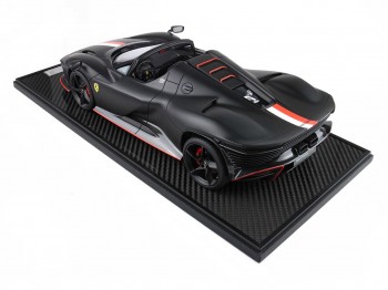 Ferrari Daytona SP3 Icona Spider Charles Leclerc BBR Models 1/12 BBR1217CL Nero Opaco con vetrina
