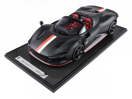 Ferrari Daytona SP3 Icona Spider Charles Leclerc BBR Models 1/12 BBR1217CL Noir Mat avec vitrine
