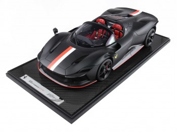 Ferrari Daytona SP3 Icona Spider Charles Leclerc BBR Models 1/12 BBR1217CL Nero Opaco con vetrina