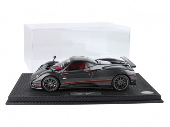 Pagani Zonda F die-cast full open BBR Models 1/18 850410021DIE Glossy Black Carbon Fiber with display case