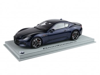 Maserati GranTurismo Folgore BBR Models 1/18 P18240B Bleu Noble Métallisé avec vitrine