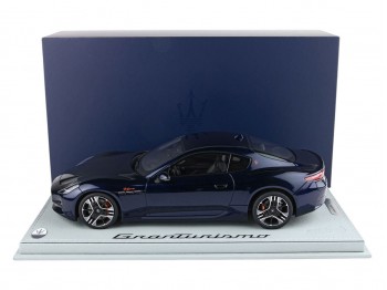 Maserati GranTurismo Folgore BBR Models 1/18 P18240B Bleu Noble Métallisé avec vitrine